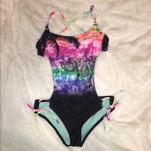 Rainbow Tie Dye Elephant Monokini